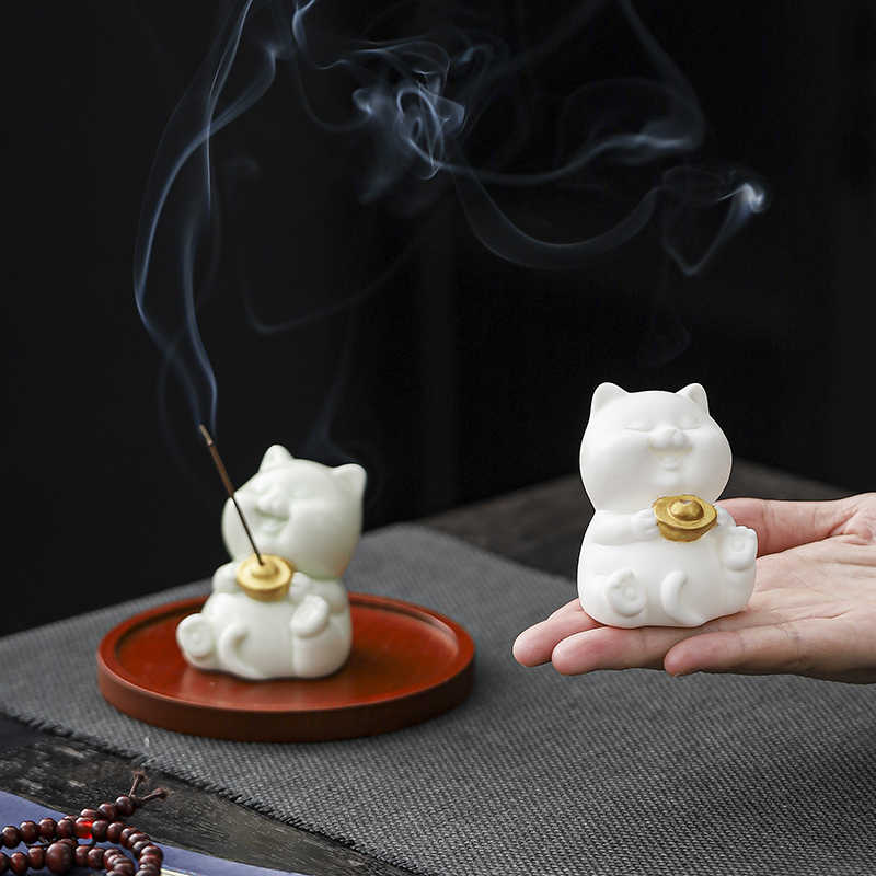 Incense Holder - Yuan Bao Cat