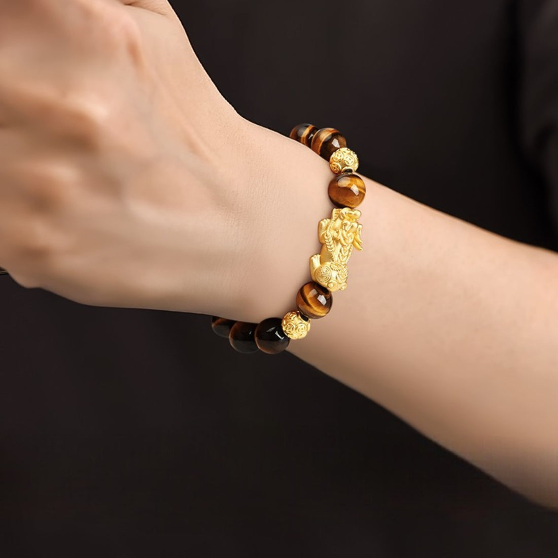 Tiger Eye Beads Pixiu Bracelet - Folok