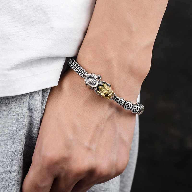 Silver Pixiu Bracelet - Dragon Fortune