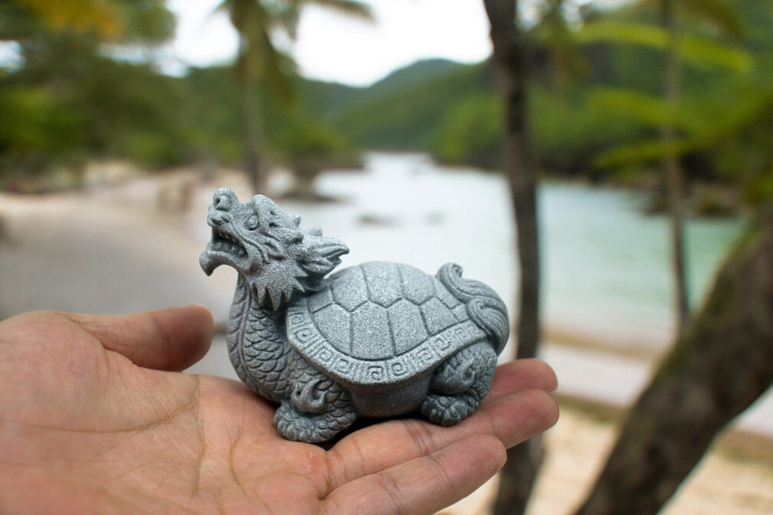 Mini Dragon Turtle Stone Figurine