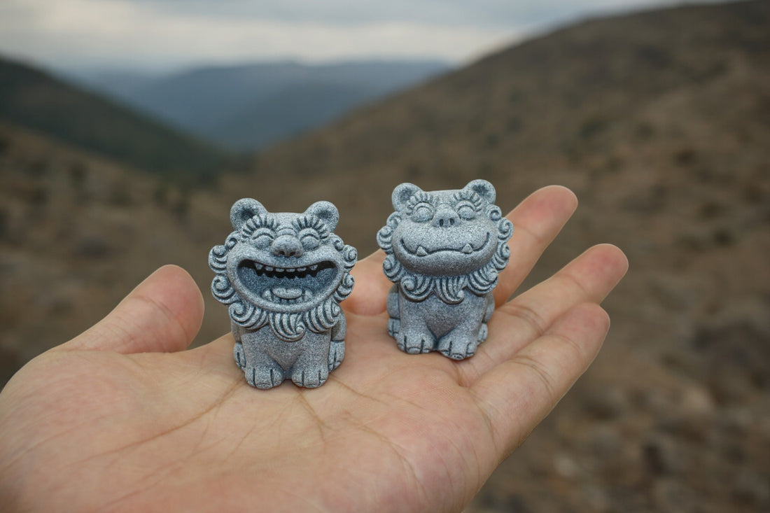 Kawaii Guardian Lion Statues - 1 Pair