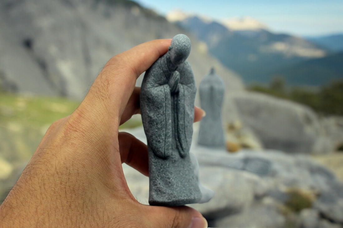 Miniature Oriental Monk Figurine