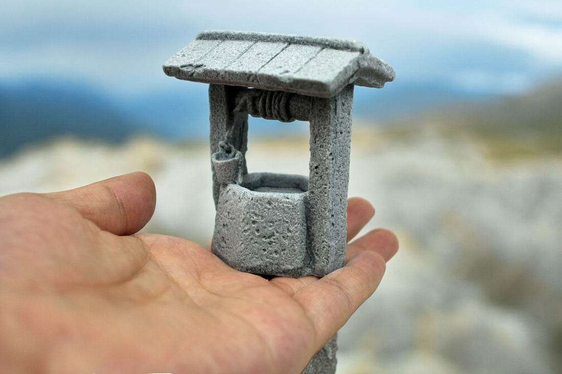 Oriental Stone Water Well Statue