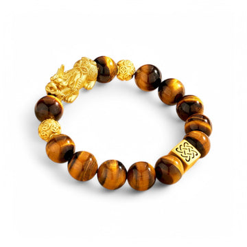 Tiger Eye Beads Pixiu Bracelet - Folok