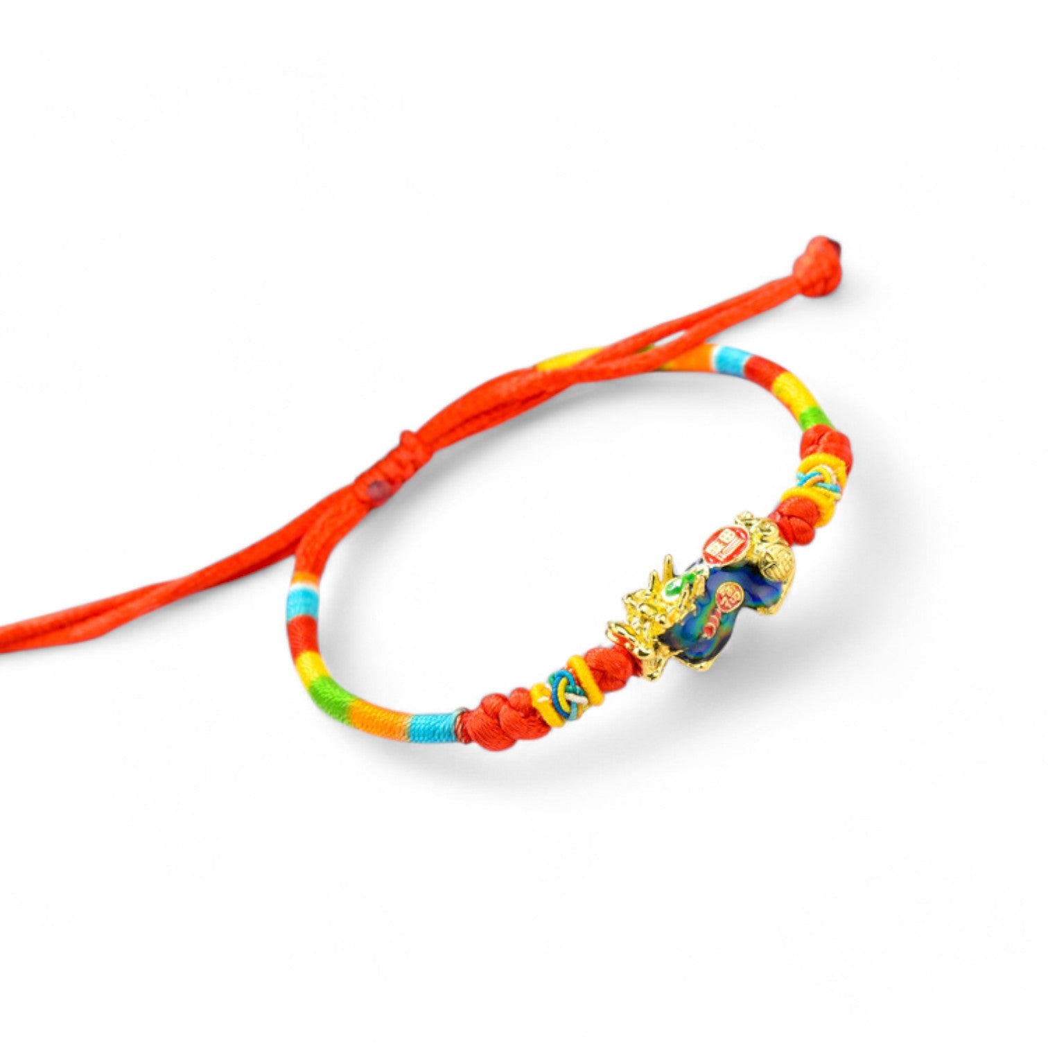 Pixiu Red String Bracelet - Rainbow