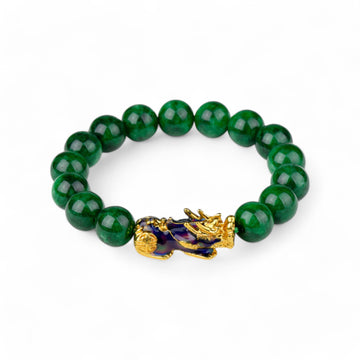 Jade Pixiu Bracelet - Green Luck