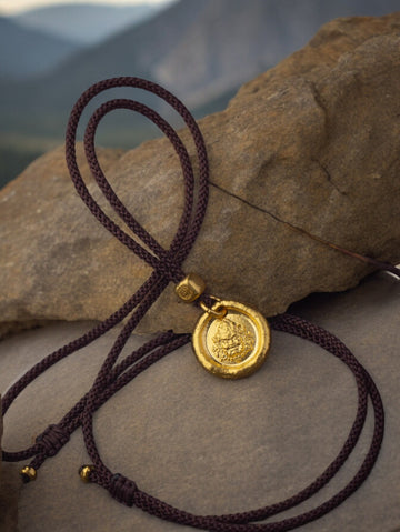 Tibetan WealthGod Gold Necklace