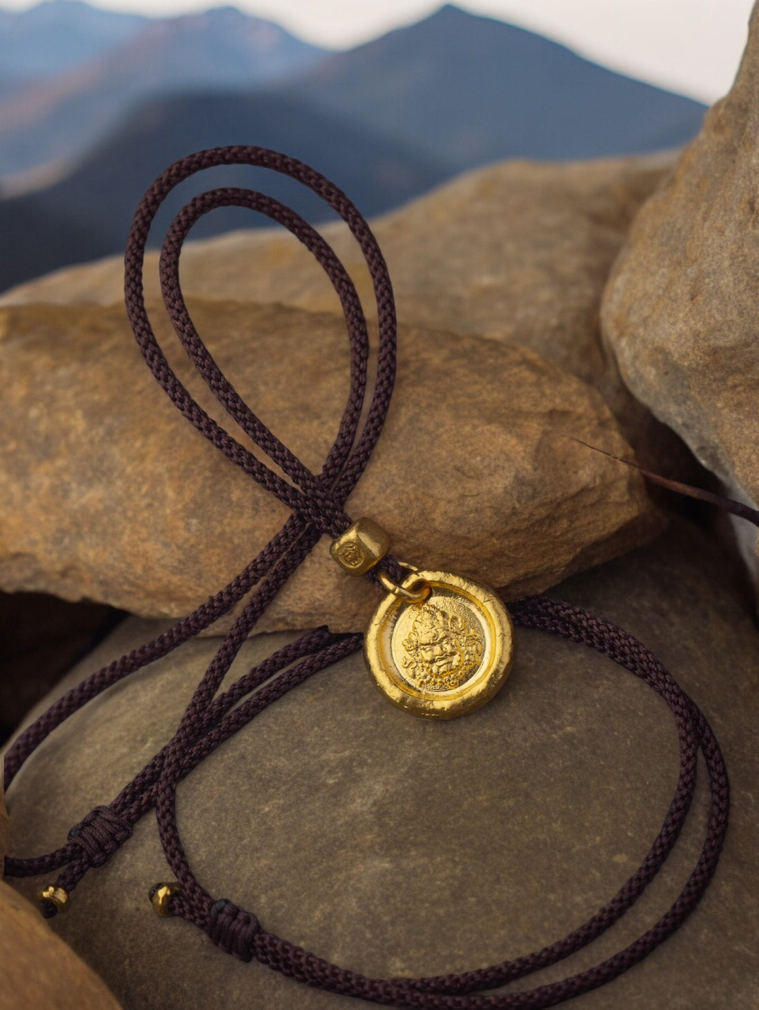 Tibetan WealthGod Gold Necklace