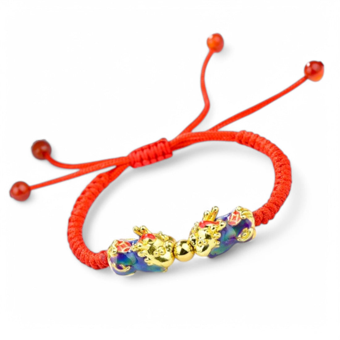 Pixiu Red String Bracelet - Rainbow